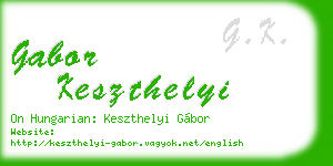 gabor keszthelyi business card
